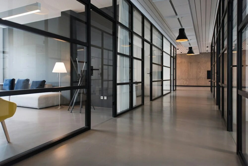 Modern corporate workstation studio