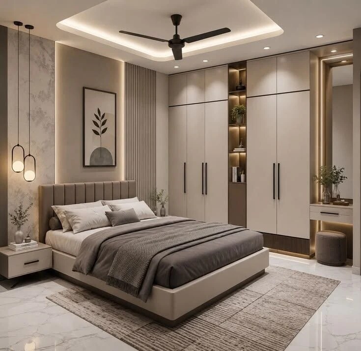 Timeless Neutral Bedroom — Master bedrooms · MBR interior design reference