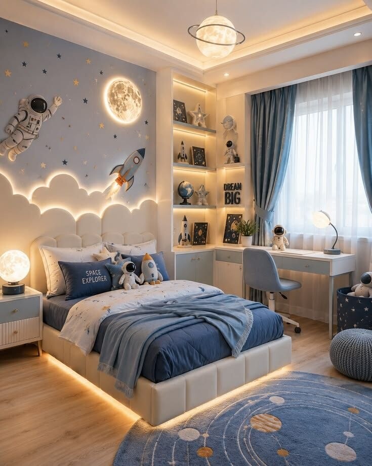 Starry blue bedroom — new HiVibes portfolio design reference